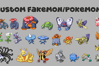 create custom pokemon pixel art sprites for gen 1 2 3 4 5 rom hacks