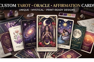 custom tarot cards, oracle decks, and affirmation cards