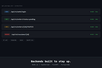 build a rest api backend in node js, typescript or fastapi