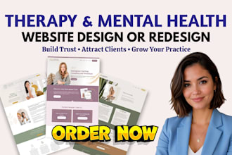 design therapy website, mental health website, counselling website design