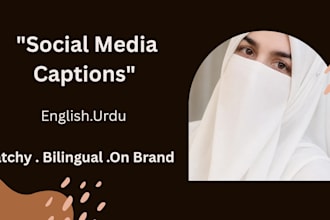 write social media captions