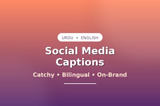 write social media captions