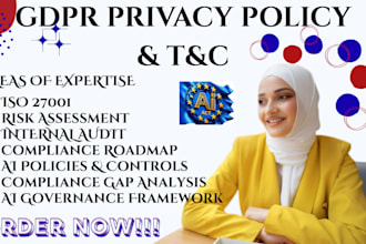 provide CPA gdpr compliance assessment, privacy policy and data protection