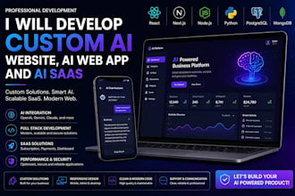develop custom ai website, ai web app and ai saas