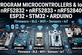 program nrf52832 nrf52833 nrf52840 esp32 stm32 arduino iot devices