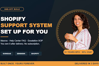 set shopify customer support system in gorgias or zendesk