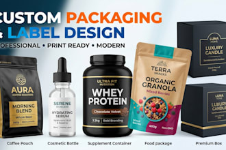 design print ready product packaging and label