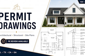 do architectural structural permit drawings site plans and pe review