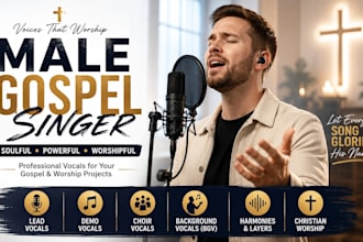 be male gospel singer christian soulful worship vocalist demo lead choir bvg