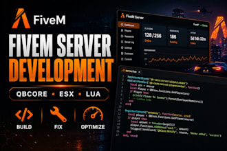 be your fivem developer qbcore esx fix and optimize your fivem server qbcore esx