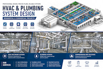 design residential and commercial plumbing and hvac systems for your project