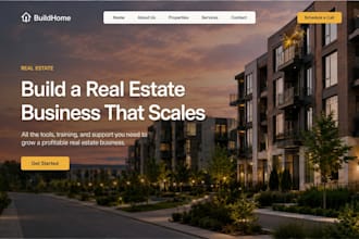 design wix real estate investor website property investment website