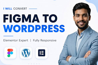 convert figma to elementor or figma to wordpress website developer