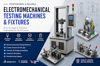 design electromechanical testing machines and fixtures