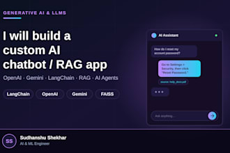 build a generative ai chatbot using openai, gemini, or langchain