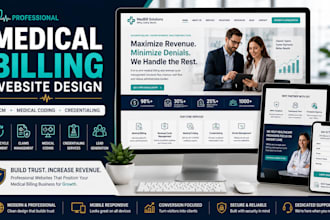 design a professional medical billing and healthcare website