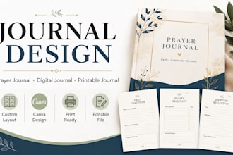 journal design journal formatting prayer journal digital journal canva design