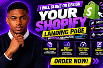 clone or design shopify product page in pagefly replo or gempage