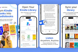 design audiobook app, music streaming, ebook, podcast and radio station app