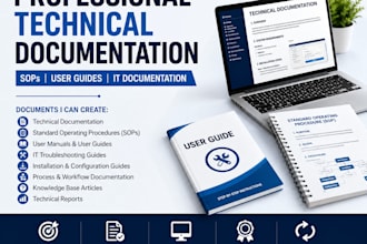 create professional technical documentation, sops and user guides