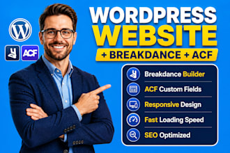 create breakdance builder wordpress, design website with acf custom fields
