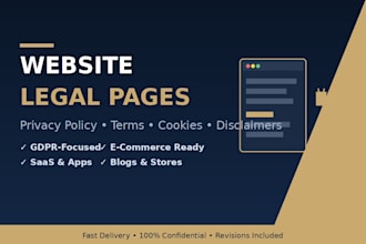 write terms and conditions, privacy policy, and legal pages for your website