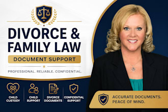 do divorce family law child custody child support paralegal support