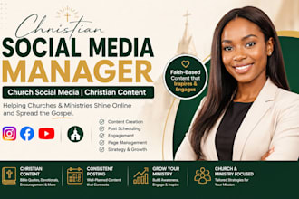 be your christian social media manager, church social media, christian content