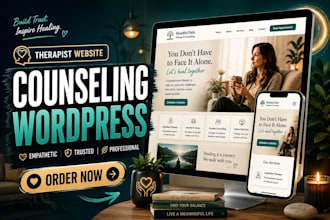 design therapy website or counseling website for you
