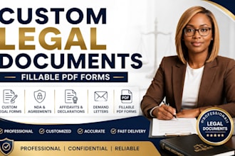 create custom legal document templates and fillable PDF forms