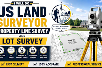 do US land surveyor property line survey lot survey