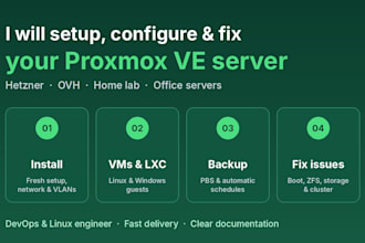 setup, configure and fix your proxmox ve server
