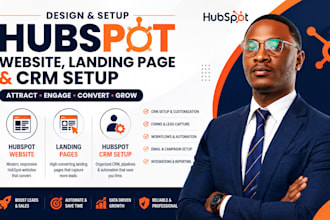 design hubspot website, landing page and setup hubspot CRM