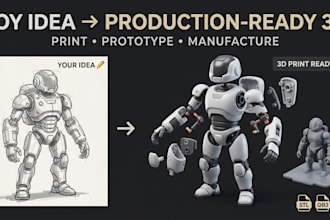 create 3d toy model 3d product prototype 3d cad modeling for toy manufacturing
