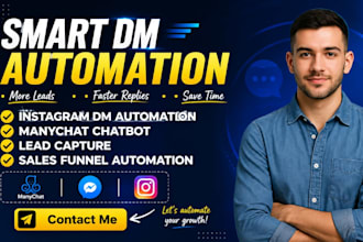build manychat instagram dm automation, ai chatbot for lead generation and sales