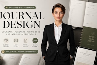 professional journals, planners, workbooks and KDP interiors
