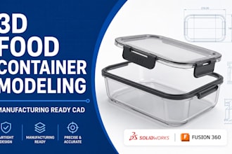 create a solidworks or fusion 360 3d model of your food storage container