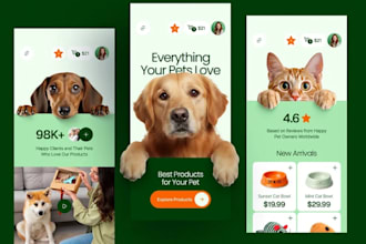 develop pet food delivery app, ai pet care app, pet training app, pet monitoring