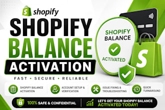 activate shopify balance and shopify payment for your shopify store