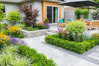 design backyard landscaping, outdoor 3d garden, pool, patio and pergola design