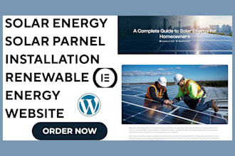 build solar energy website for solar panel installation renewable energy company
