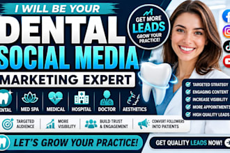 dental social media marketing med spa medical hospital, doctor aesthetics leads