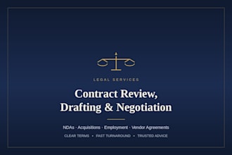 draft review and negotiate contracts