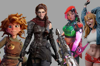 be stylized 3d character model realistic game character in unity unreal engine