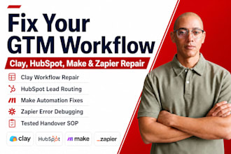 fix your clay hubspot, make or zapier workflow