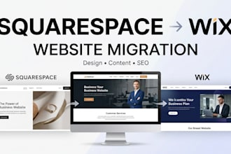 rebuild and migrate your squarespace website to wix design wix studio