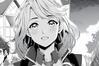 make a manga character art for you