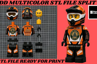 color stl file, split, slice 3d model on bambu lab ams for multicolor printing