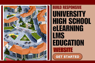 design university website lms educational highschool elearning website
