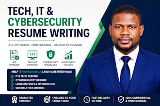 write an ats optimized IT, tech and cybersecurity resume